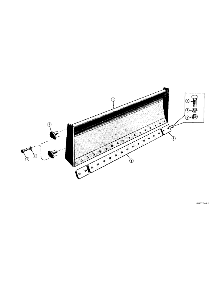 Схема запчастей Case 420 - (106) - BULL DOZER BLADE (MOUNTS ON LOADER ARMS) (05) - UPPERSTRUCTURE CHASSIS