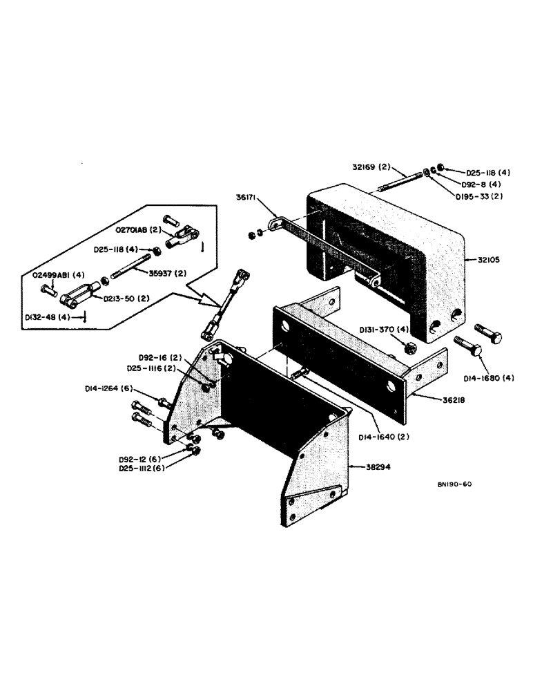 Схема запчастей Case 310 - (72) - 900 LB. REAR COUNTER WEIGHT 