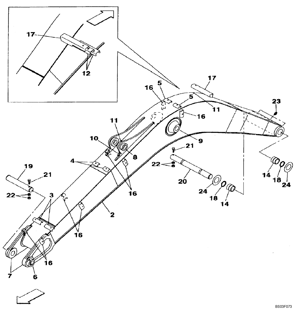 Схема запчастей Case CX135SR - (09-41) - BOOM (09) - CHASSIS/ATTACHMENTS