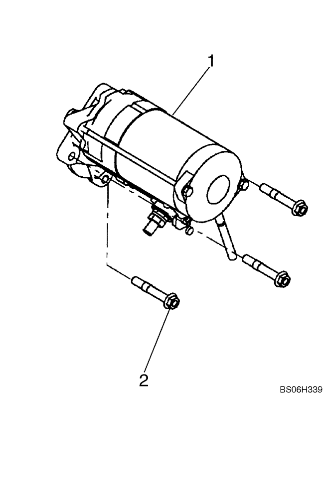 Схема запчастей Case 1150K - (04-01) - STARTER - MOUNTING (04) - ELECTRICAL SYSTEMS