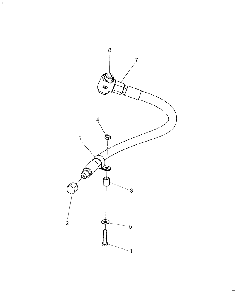 Схема запчастей Case 445 - (02-08) - REMOTE OIL DRAIN (02) - ENGINE