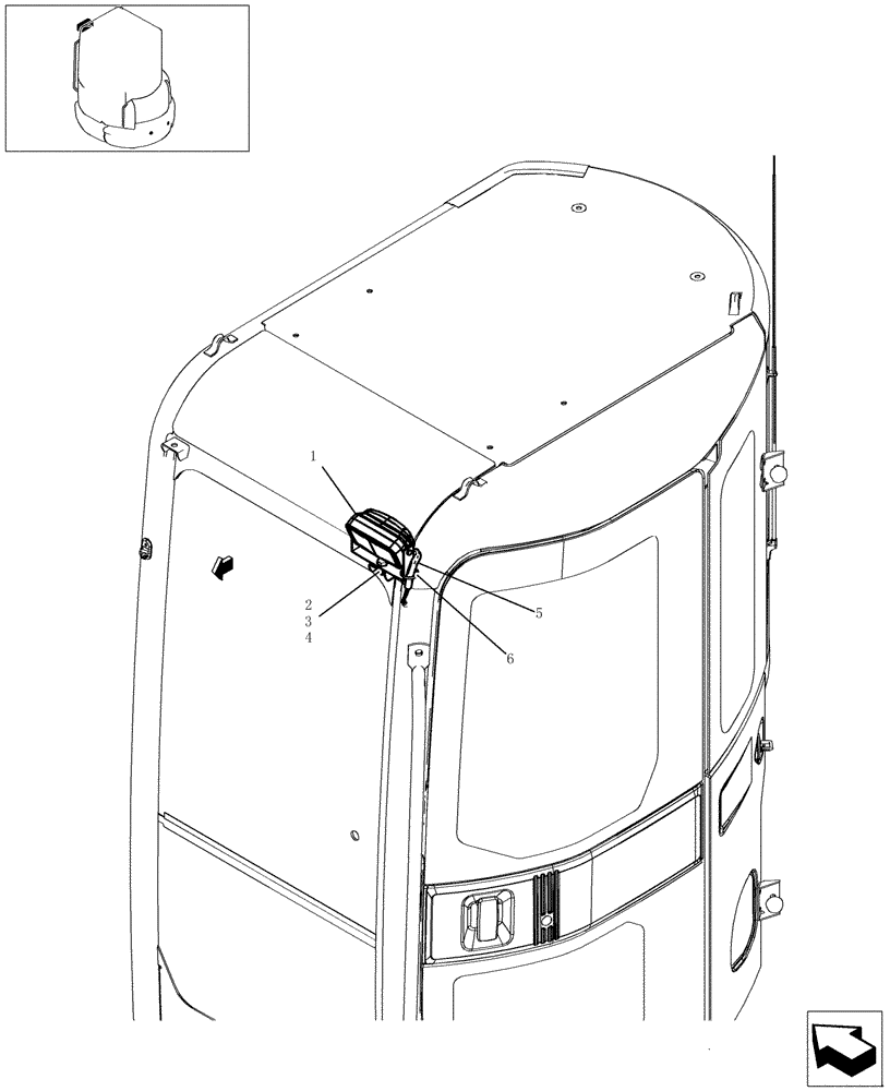 Схема запчастей Case CX31B - (214-01[1]) - ELECTRIC SYSTEM - LIGHT ASSY (CAB) (55) - ELECTRICAL SYSTEMS