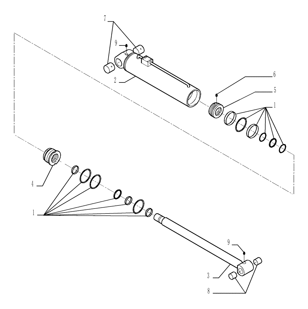 Схема запчастей Case TX945 - (9.59001[02]) - STD STABILISER - OPTIONAL CODE 749267001 - VERSION (03/04) (39) - FRAMES AND BALLASTING