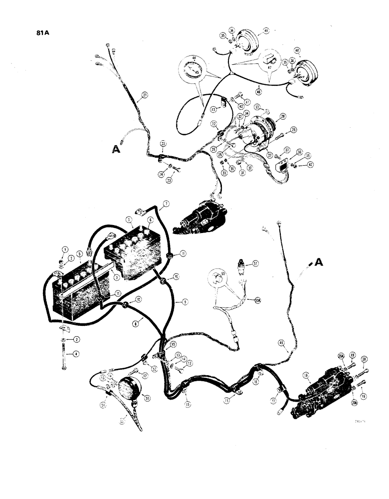 Схема запчастей Case 850 - (081A) - ELECTRICAL SYSTEM - 2 BATTERY MODELS (06) - ELECTRICAL SYSTEMS