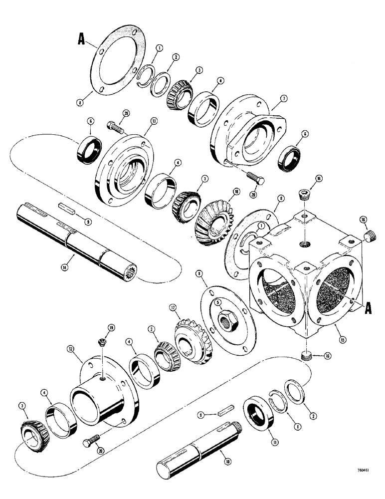 Схема запчастей Case 1530 - (026) - HUB CITY GEAR BOXES (06) - POWER TRAIN