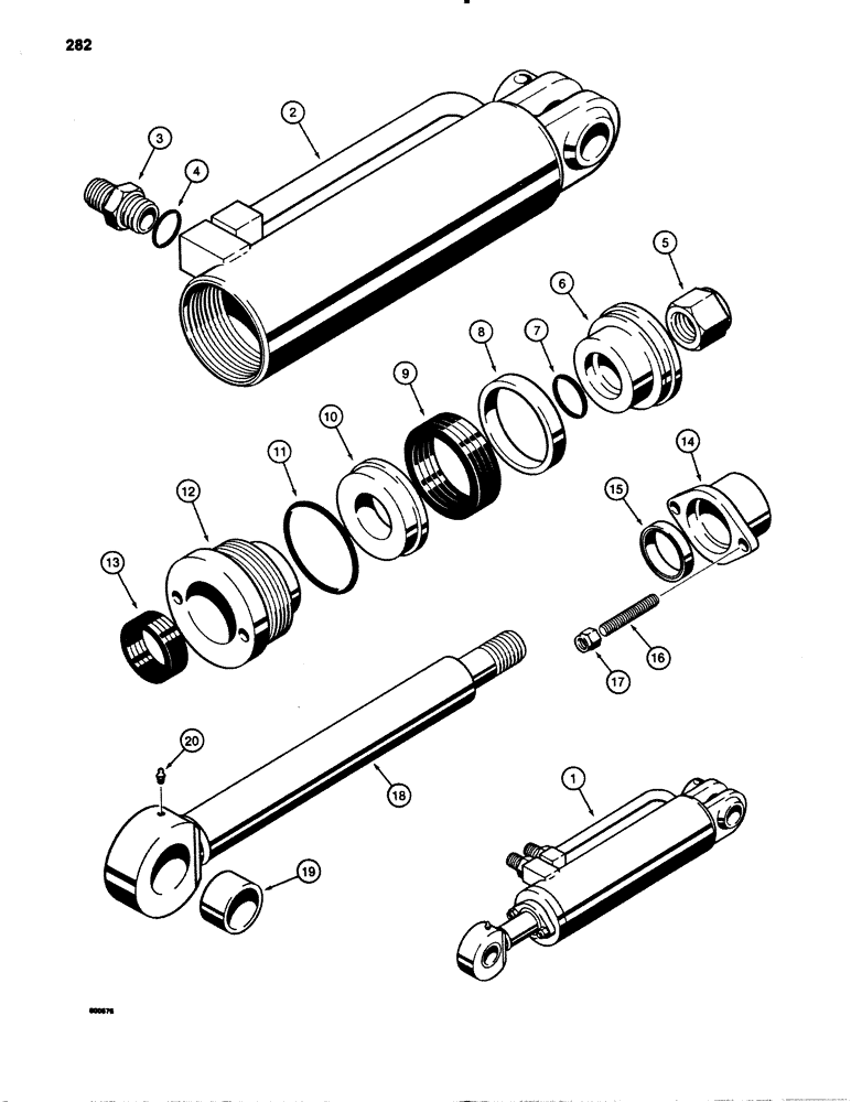 Схема запчастей Case 780B - (282) - A17668 AND A17669 CLAM CYLINDERS (08) - HYDRAULICS