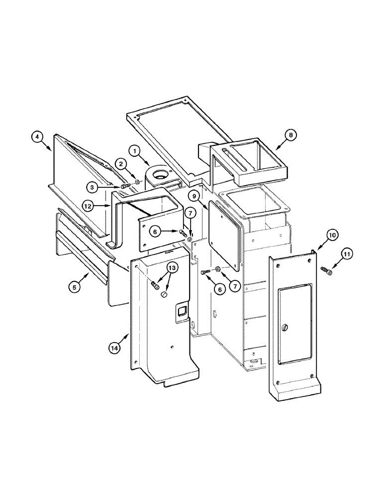 Схема запчастей Case 885 AWD - (09-048[01]) - CONSOLE COVERS (09) - CHASSIS