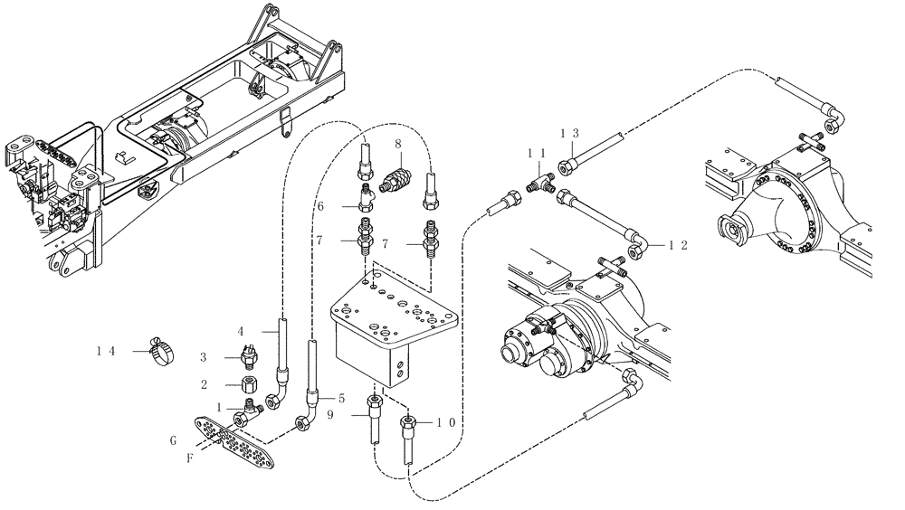 Схема запчастей Case 325 - (3.400[07]) - HYDRAULIC CIRCUIT BRAKE SYSTEM - FRAME PART (09) - Implement / Hydraulics / Frame / Brakes