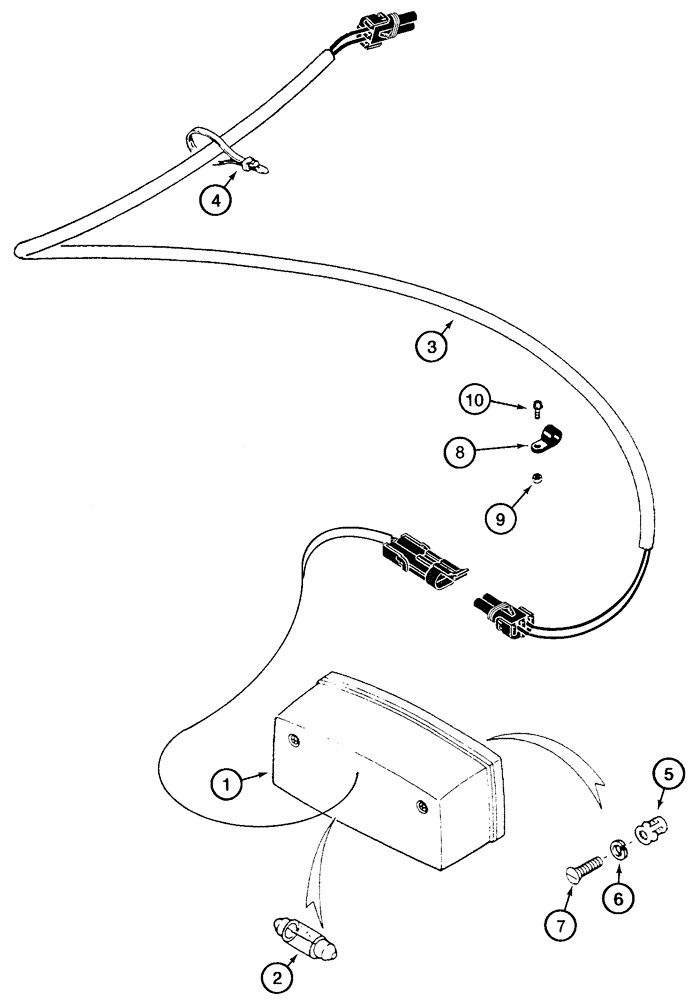 Схема запчастей Case 721C - (04-30) - LAMP, LICENSE PLATE (04) - ELECTRICAL SYSTEMS