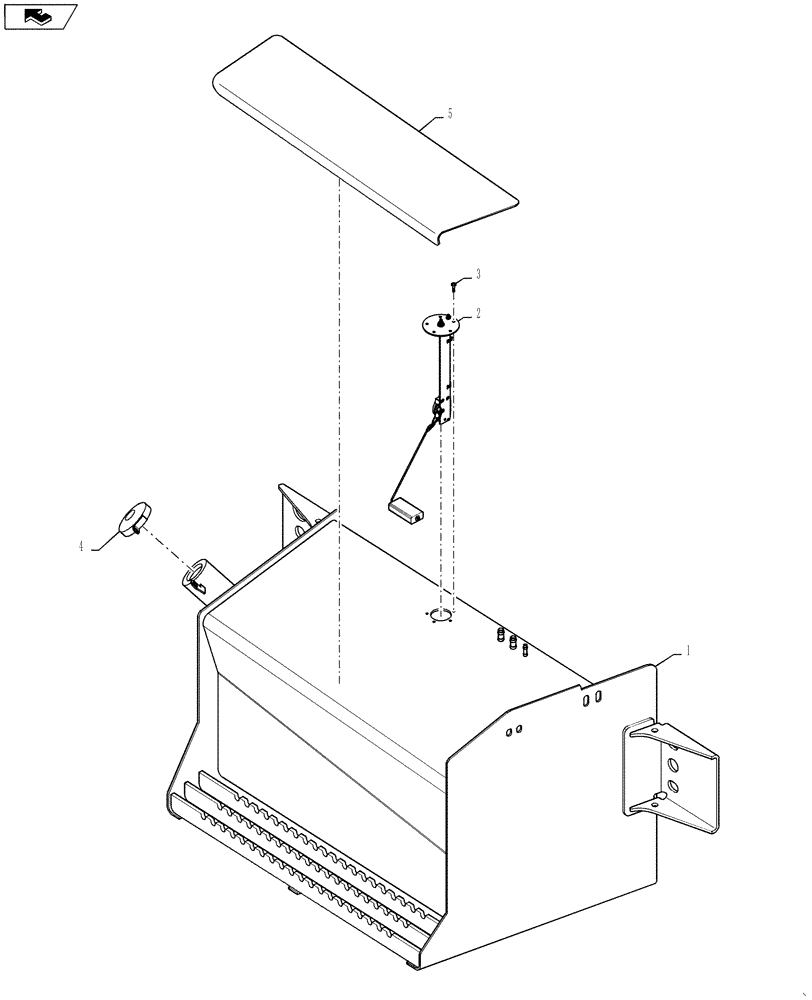 Схема запчастей Case 588H - (10.218.01[01]) - FUEL TANK ASSEMBLY (10) - ENGINE