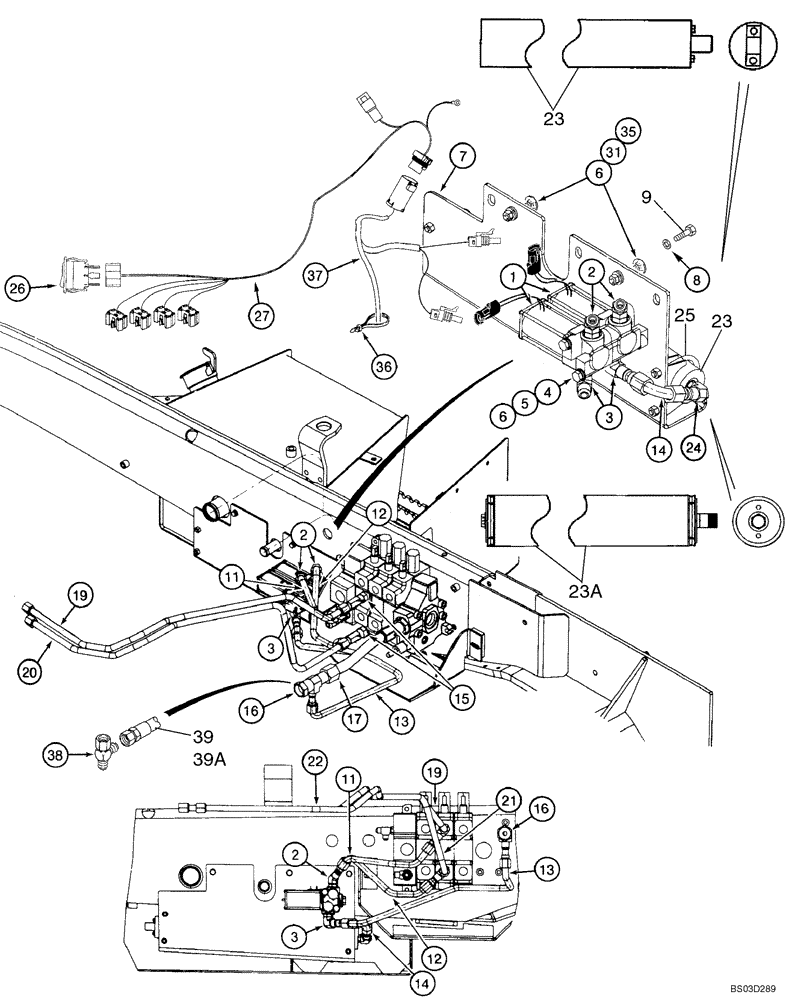 Схема запчастей Case 580SM - (08-21A) - HYDRAULICS - RIDE CONTROL (86983598 SOLENOID VALVE) (08) - HYDRAULICS