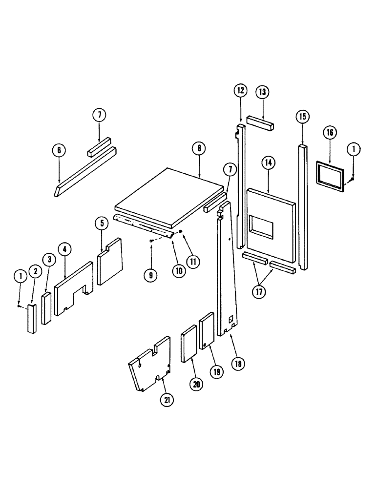 Схема запчастей Case 980 - (076) - CAB (05) - UPPERSTRUCTURE CHASSIS