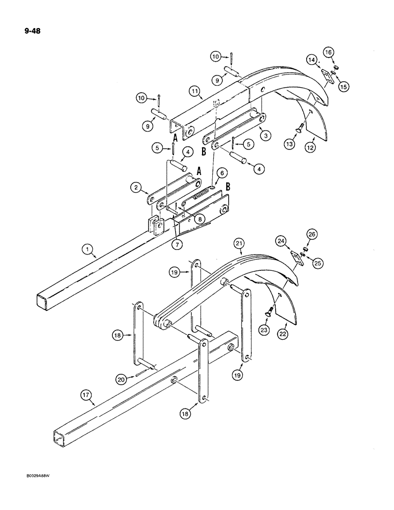 Схема запчастей Case MAXI-SNEAKER C - (9-48) - CRUMBER BOOM ATTACHMENTS (09) - CHASSIS/ATTACHMENTS