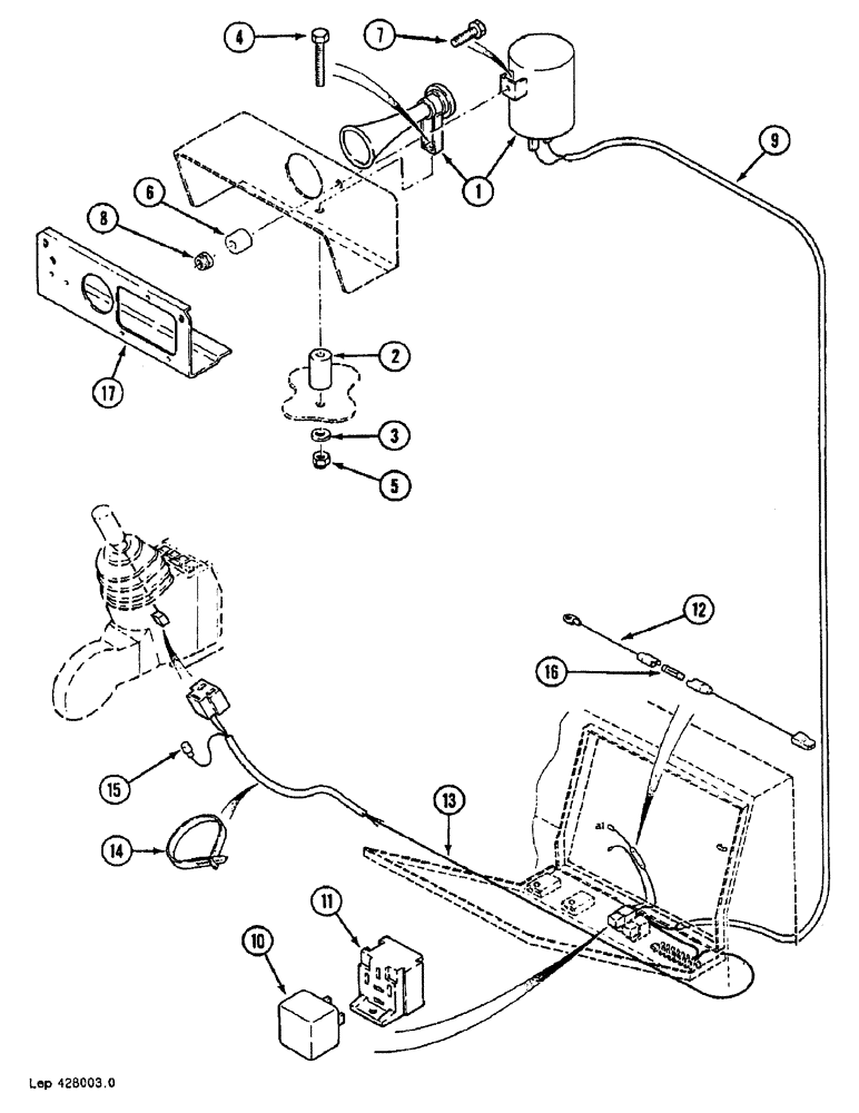 Схема запчастей Case 688B - (18) - EXTRA WARNING DEVICE (06) - ELECTRICAL SYSTEMS