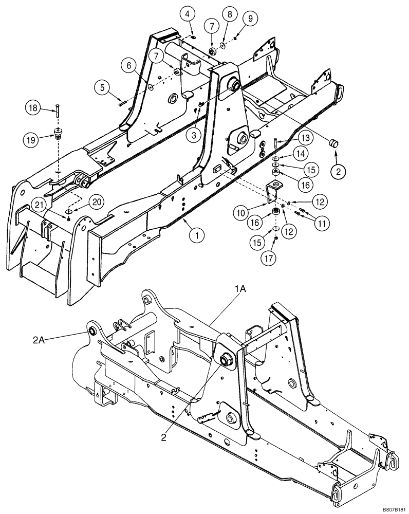 Схема запчастей Case 570MXT - (09-18) - CHASSIS - MOUNTS, POD (09) - CHASSIS/ATTACHMENTS