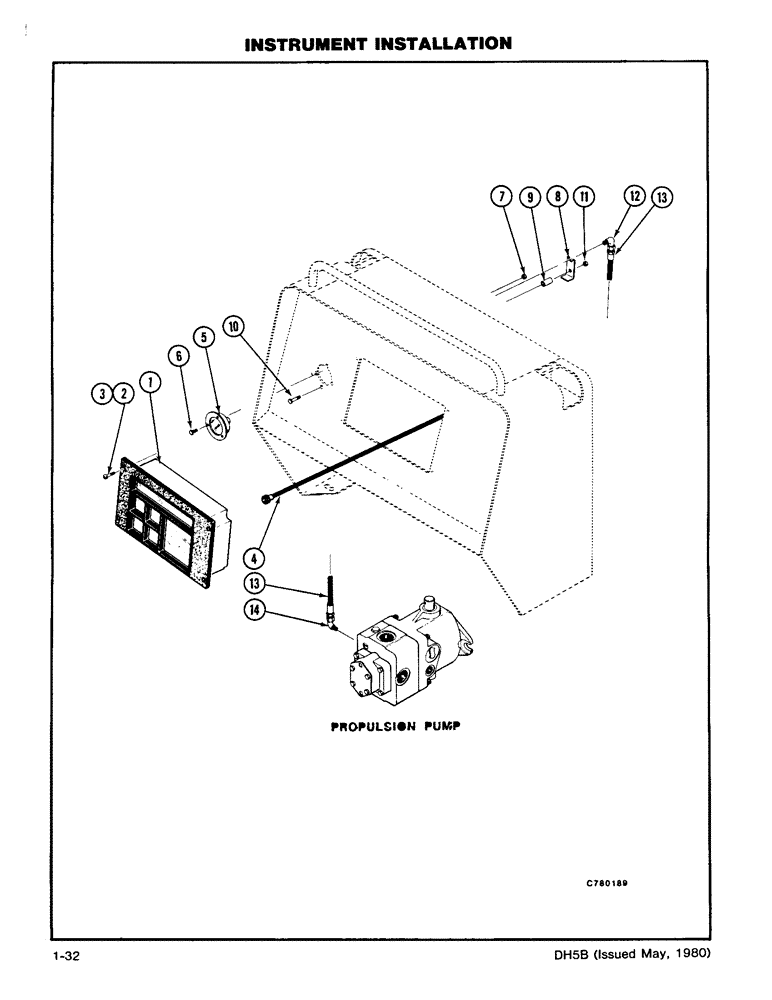 Схема запчастей Case DH5 - (1-32) - INSTRUMENT INSTALLATION (55) - ELECTRICAL SYSTEMS