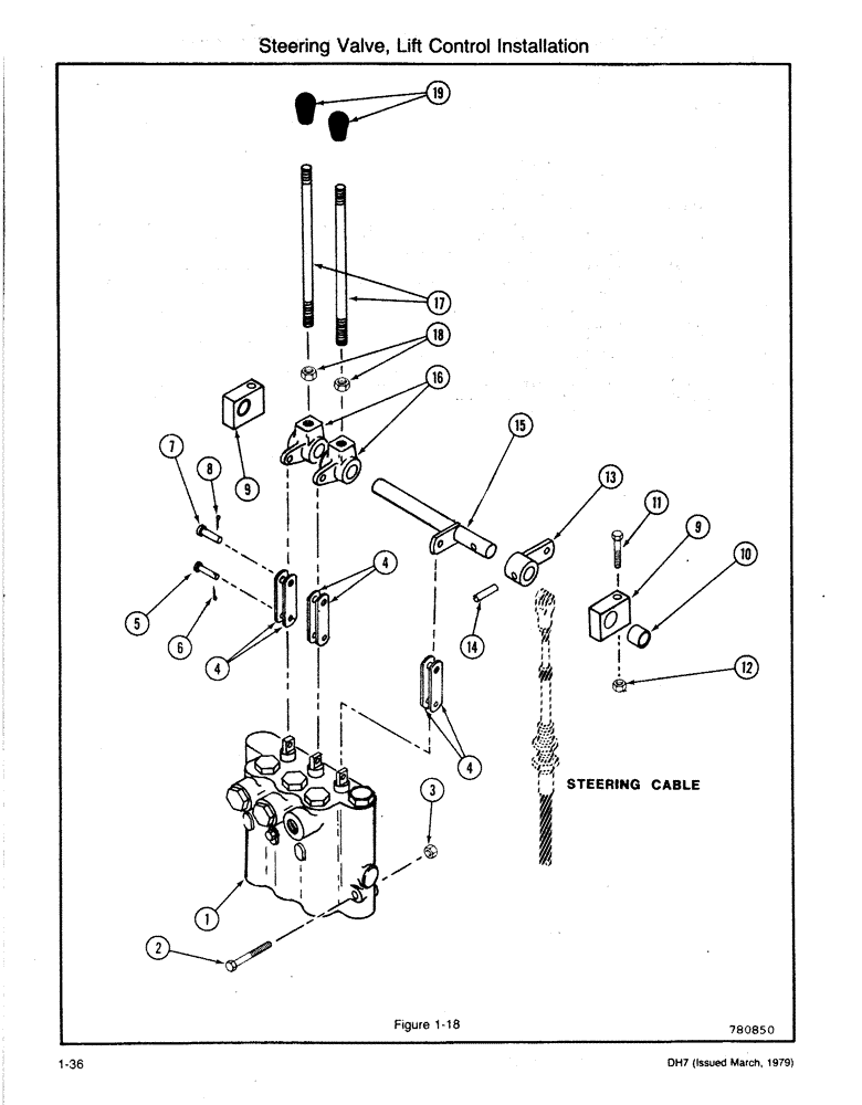 Схема запчастей Case DH7 - (1-36) - STEERING VALVE, LIFT CONTROL INSTALLATION (41) - STEERING