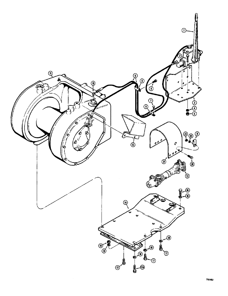 Схема запчастей Case 400C - (200) - GEARMATIC WINCH, WINCH AND WINCH CONTROL PARTS (88) - ACCESSORIES