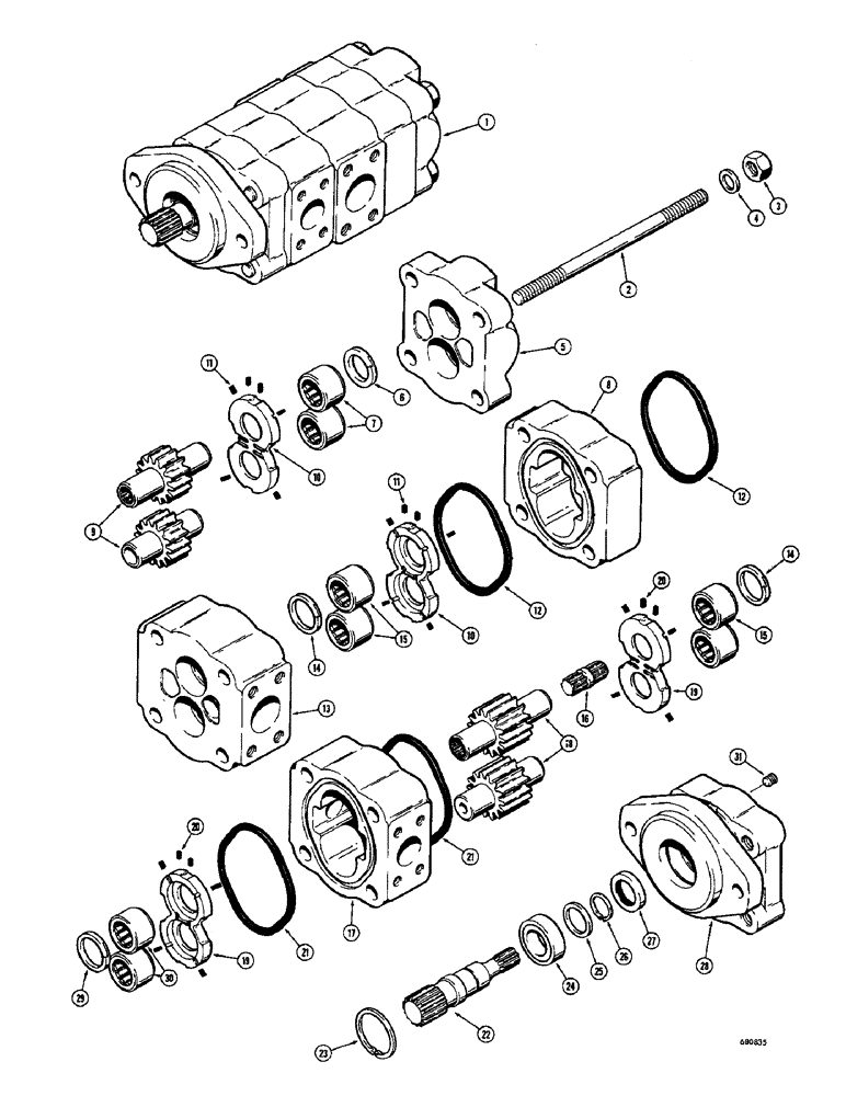 Схема запчастей Case 400C - (246) - L26379 HYDRAULIC PUMP (08) - HYDRAULICS