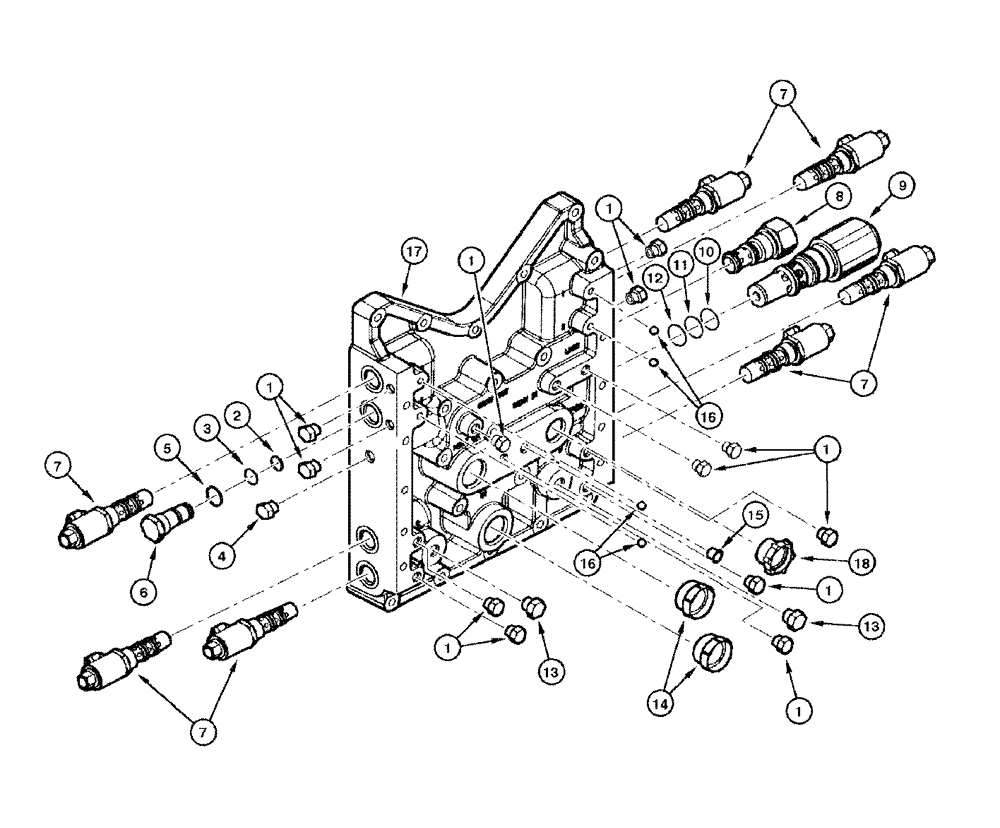 Схема запчастей Case 865 DHP - (6-034) - TRANSMISSION - CONTROL VALVE COMPONENTS (06) - POWER TRAIN