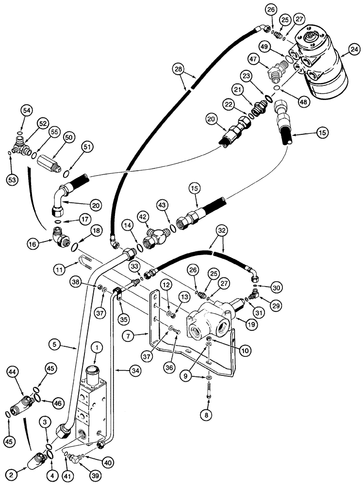 Схема запчастей Case 921C - (05-04) - HYDRAULICS STEERING (05) - STEERING