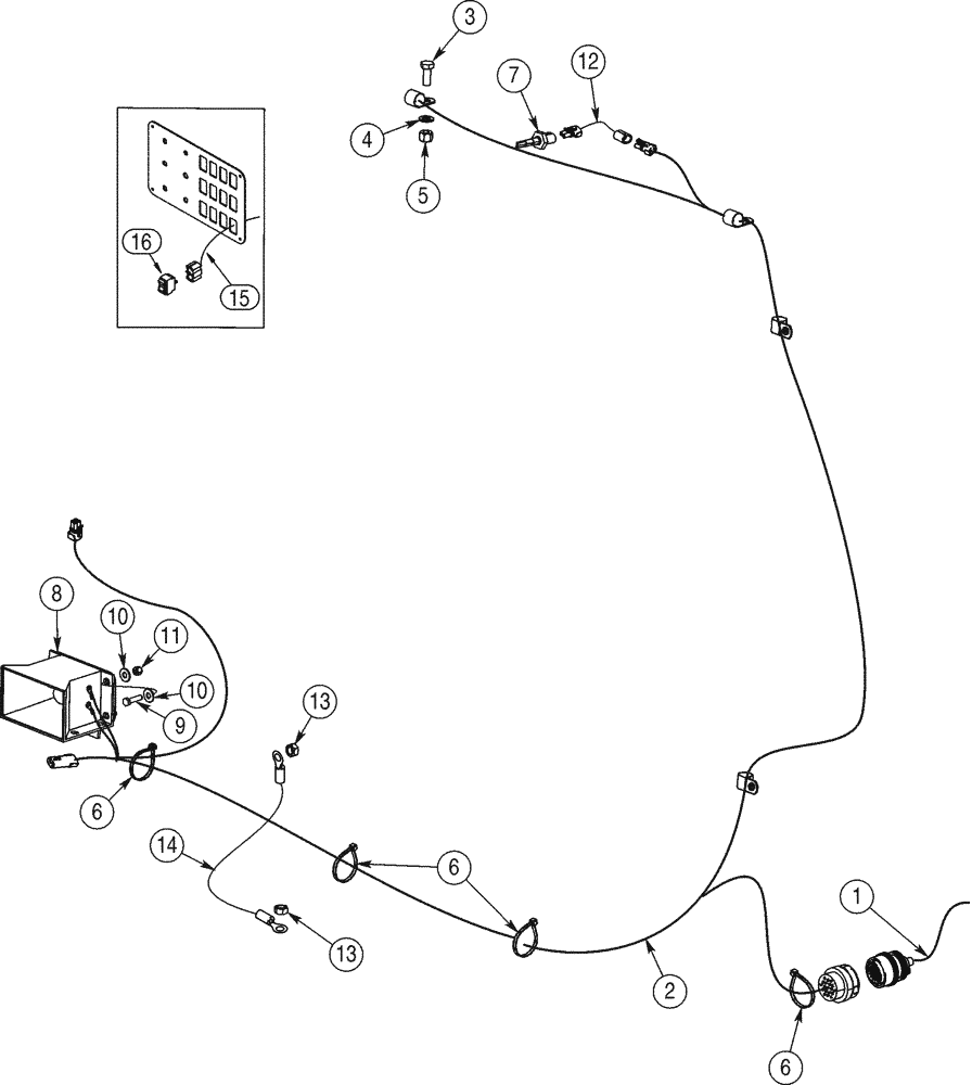 Схема запчастей Case 921C - (04-32) - MOUNTING - BACKUP ALARM (04) - ELECTRICAL SYSTEMS