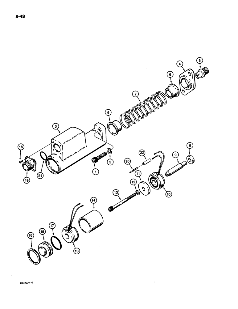 Схема запчастей Case W11B - (8-048) - LOADER CONTROL VALVE, LIFT SPOOL DETENT (08) - HYDRAULICS