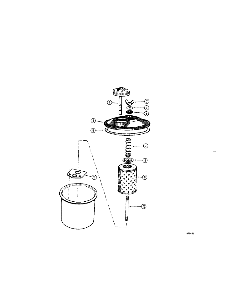 Схема запчастей Case W10C - (106[1]) - A17531 POWER STEERING RESERVOIR (05) - STEERING