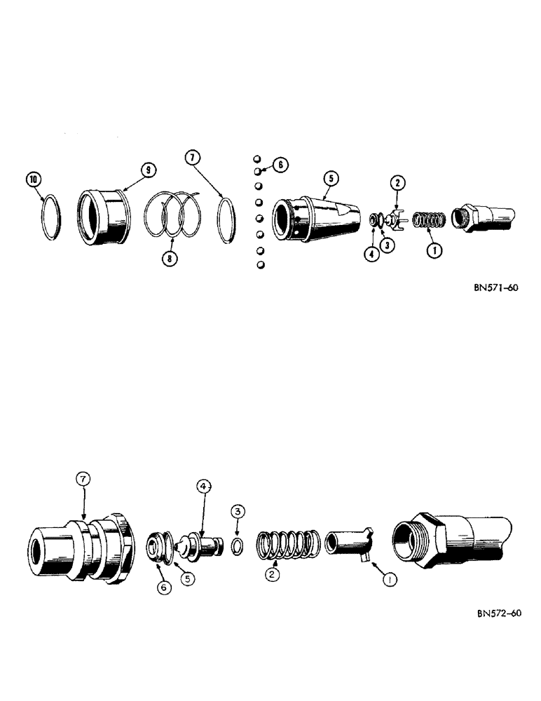 Схема запчастей Case 420B - (120[2]) - ADAPTER PLUGS FOR BREAK-AWAY COUPLINGS (07) - HYDRAULIC SYSTEM