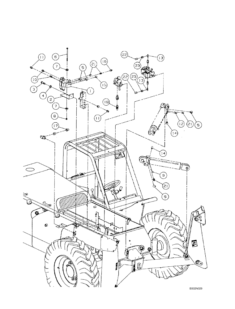 Схема запчастей Case 688G - (8-52) - STABILIZER HYDRAULICS (ASN 686G JFE0000662; BTW 686GXR JFE0001500 - 1848; 688G JFE0003500 - 3613) (08) - HYDRAULICS