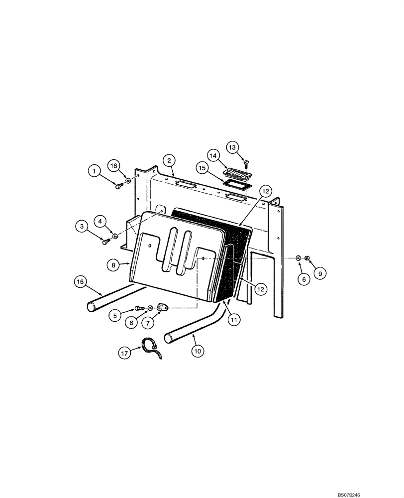 Схема запчастей Case 865 VHP - (09.37[00]) - CAB - REAR UPHOLSTERY (09) - CHASSIS