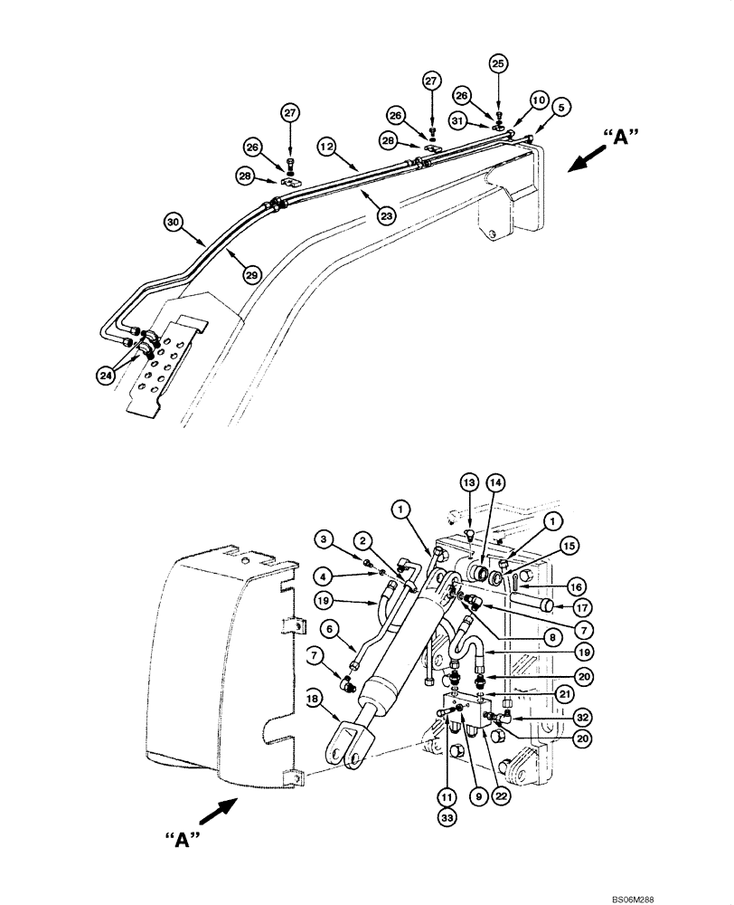 Схема запчастей Case 885 - (08.24[00]) - SCARIFIER HYDRAULIC CIRCUIT (08) - HYDRAULICS