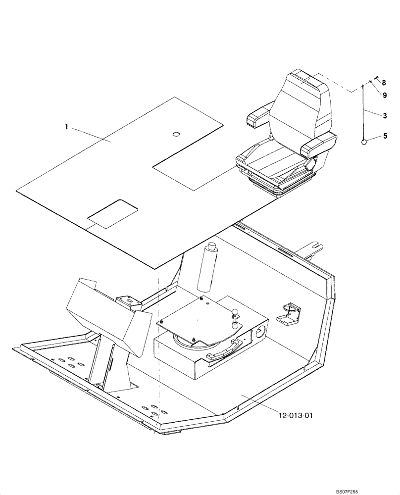 Схема запчастей Case SV216 - (12-013-02[00]) - CHASSIS - OPERATORS PLATFORM EQUIPMENT (GROUP 157) (ND104899) (09) - CHASSIS/ATTACHMENTS