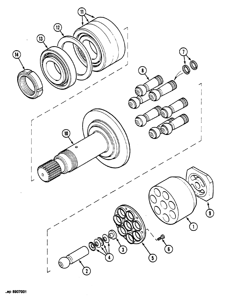 Схема запчастей Case 1088 - (114) - ROTARY GROUP (35) - HYDRAULIC SYSTEMS