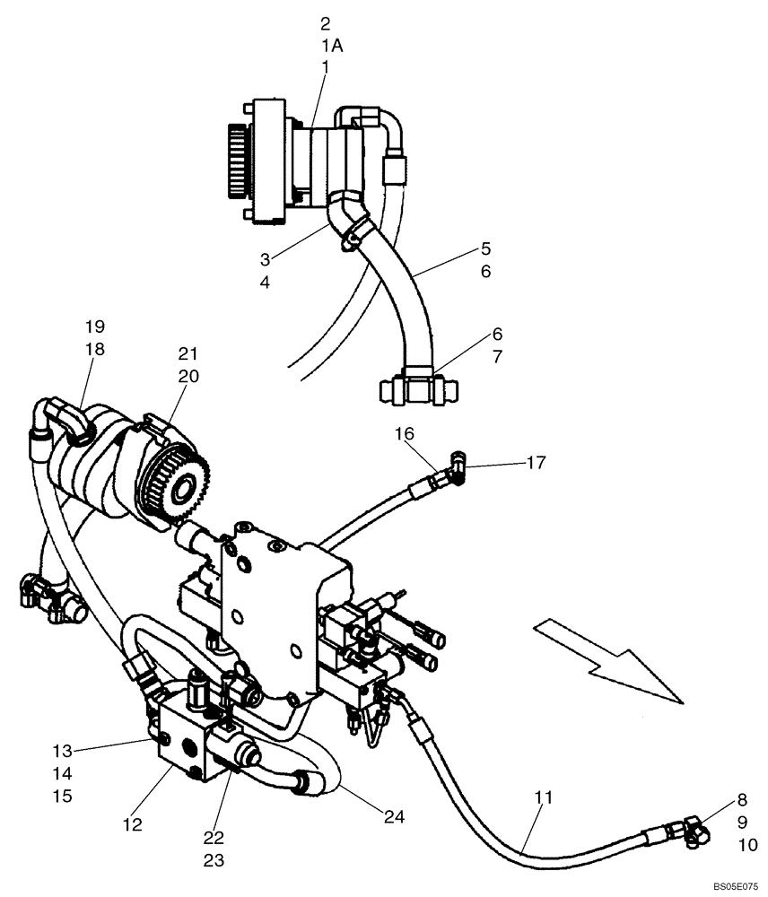 Схема запчастей Case 445 - (08-13) - HYDRAULICS, ATTACHMENT - HIGH FLOW, GEAR (08) - HYDRAULICS