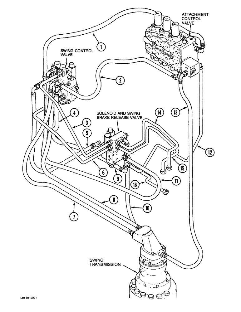 Схема запчастей Case 1088 - (1-16) - PICTORIAL INDEX, HYDRAULIC CONTROL CIRCUIT (00) - PICTORIAL INDEX