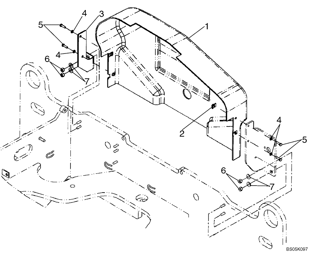 Схема запчастей Case 521D - (09-59) - COVERS - DRIVE BELT (WITH AIR CONDITIONING) (09) - CHASSIS