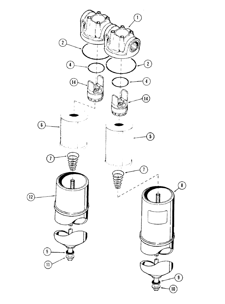 Схема запчастей Case 50 - (224) - HYDRAULIC OIL FILTER, (USED ON UNITS WITH SERIAL NUMBER 6280345 & AFTER)(SN.6279926 & AFTER) (35) - HYDRAULIC SYSTEMS