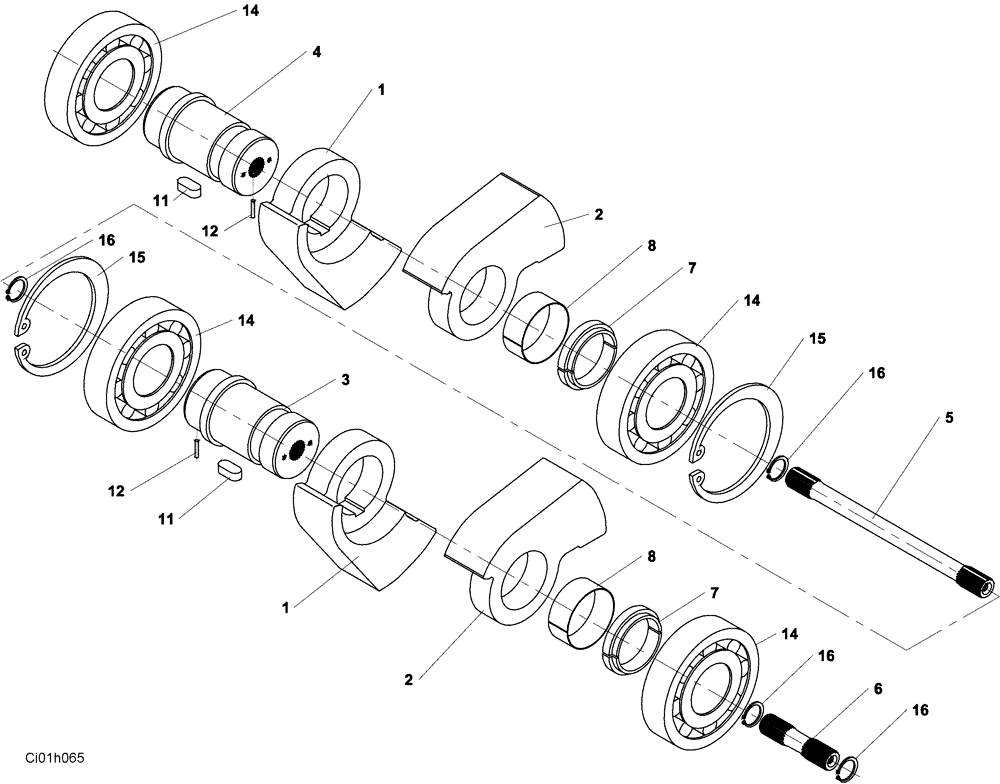 Схема запчастей Case SV228 - (12-012-00[01]) - VIBRATORY - DRUM (12) - Chassis/Attachments