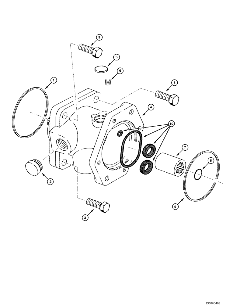 Схема запчастей Case 845 - (06.20[00]) - TRANSMISSION - OIL PUMP (06) - POWER TRAIN