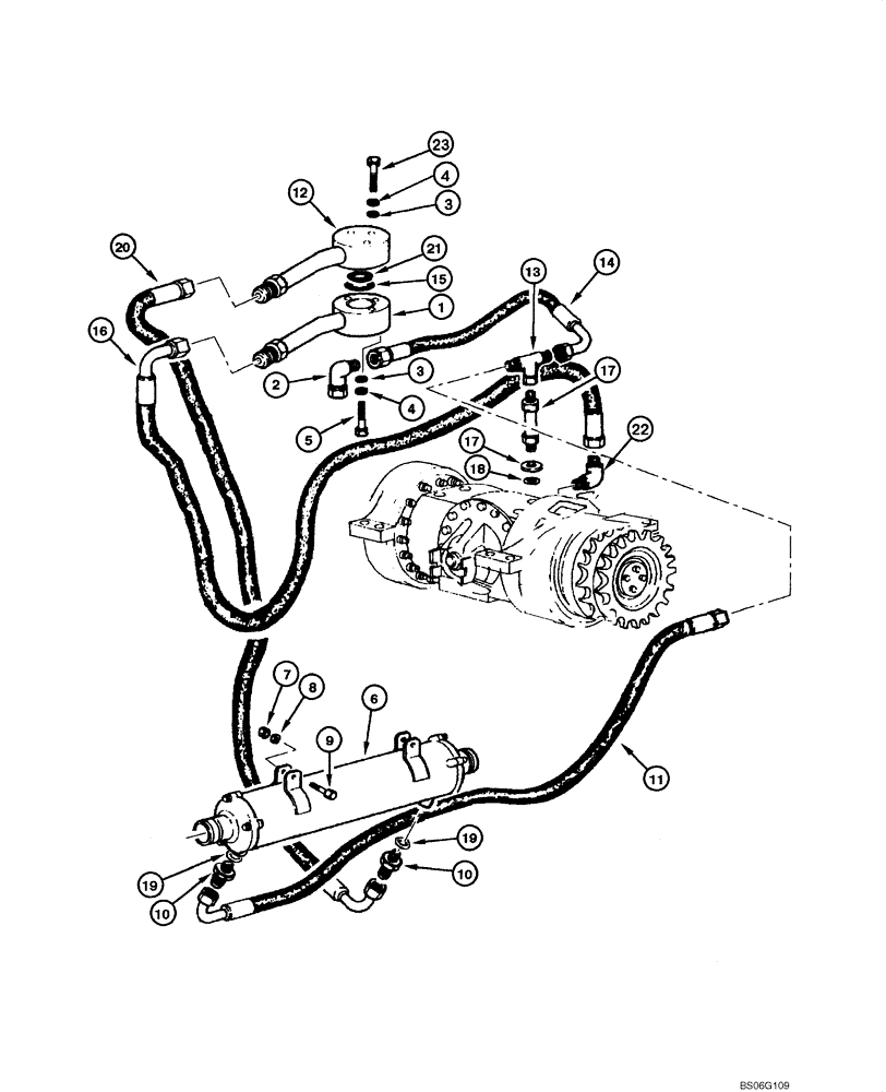 Схема запчастей Case 865 - (06.35[00]) - REAR AXLE GRAZIANO- OIL COOLING (06) - POWER TRAIN