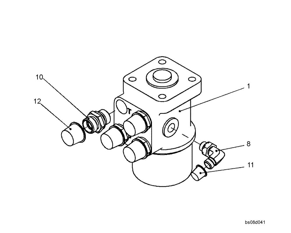 Схема запчастей Case 321E - (23.090[6559930000]) - STEERING VALVE MOUNTING PARTS (35) - HYDRAULIC SYSTEMS