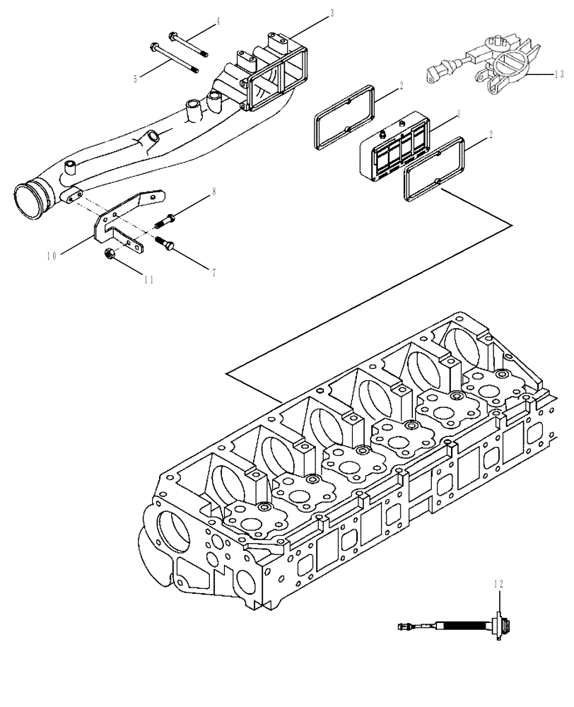 Схема запчастей Case 330B - (01A00000341[001]) - GRID HEATER (P.I.N. HHD0330BN7PG57000 AND AFTER) (84163662) (01) - ENGINE