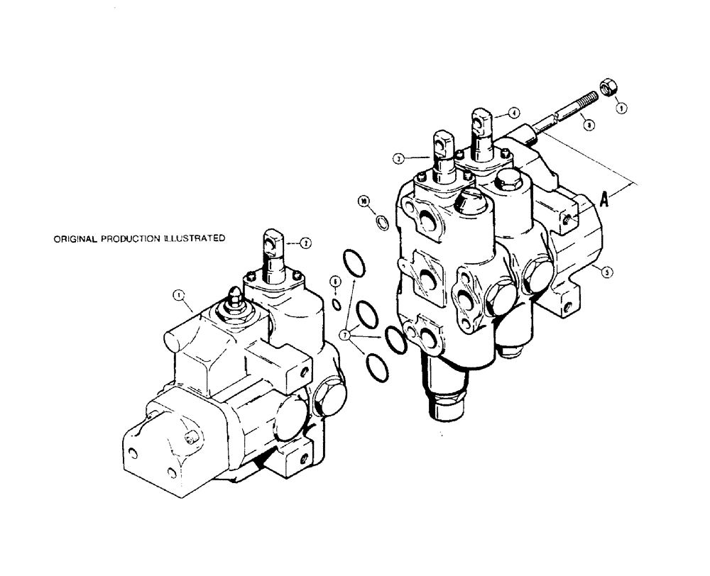 Схема запчастей Case 1450 - (290[1]) - R28048 3 SPOOL VALVE POWER TILT DOZER MODELS WITH RIPPER (08) - HYDRAULICS