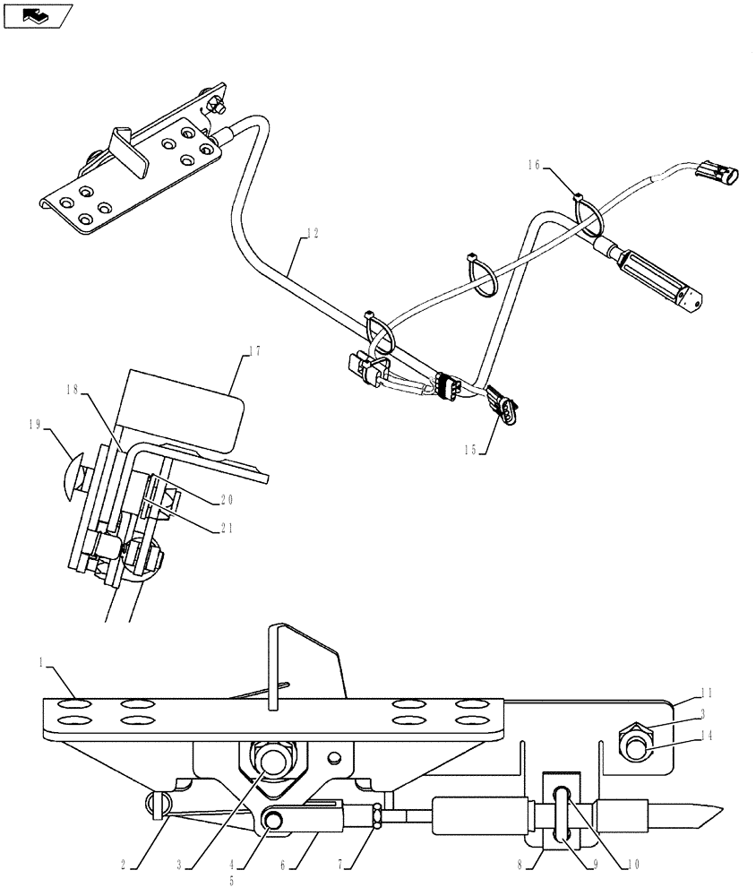 Схема запчастей Case 465 - (09-13) - CONTROLS - AUXILIARY HYDRAULICS (09) - CHASSIS