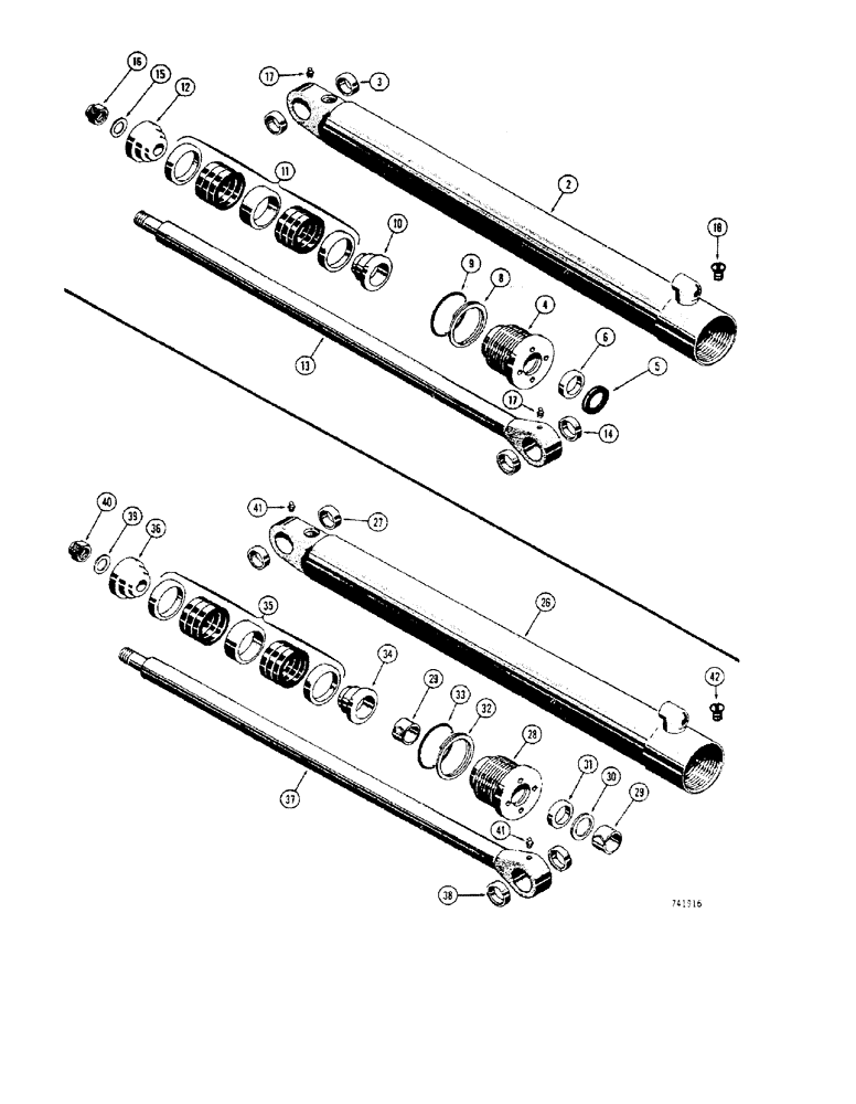 Схема запчастей Case 32S - (139A) - G32619 CROWD CYLINDER, 4" I.D. X 32" STROKE 