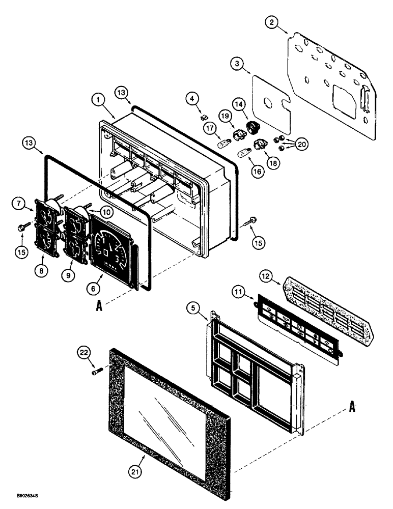 Схема запчастей Case 580SL - (4-26) - INSTRUMENT CLUSTER (04) - ELECTRICAL SYSTEMS