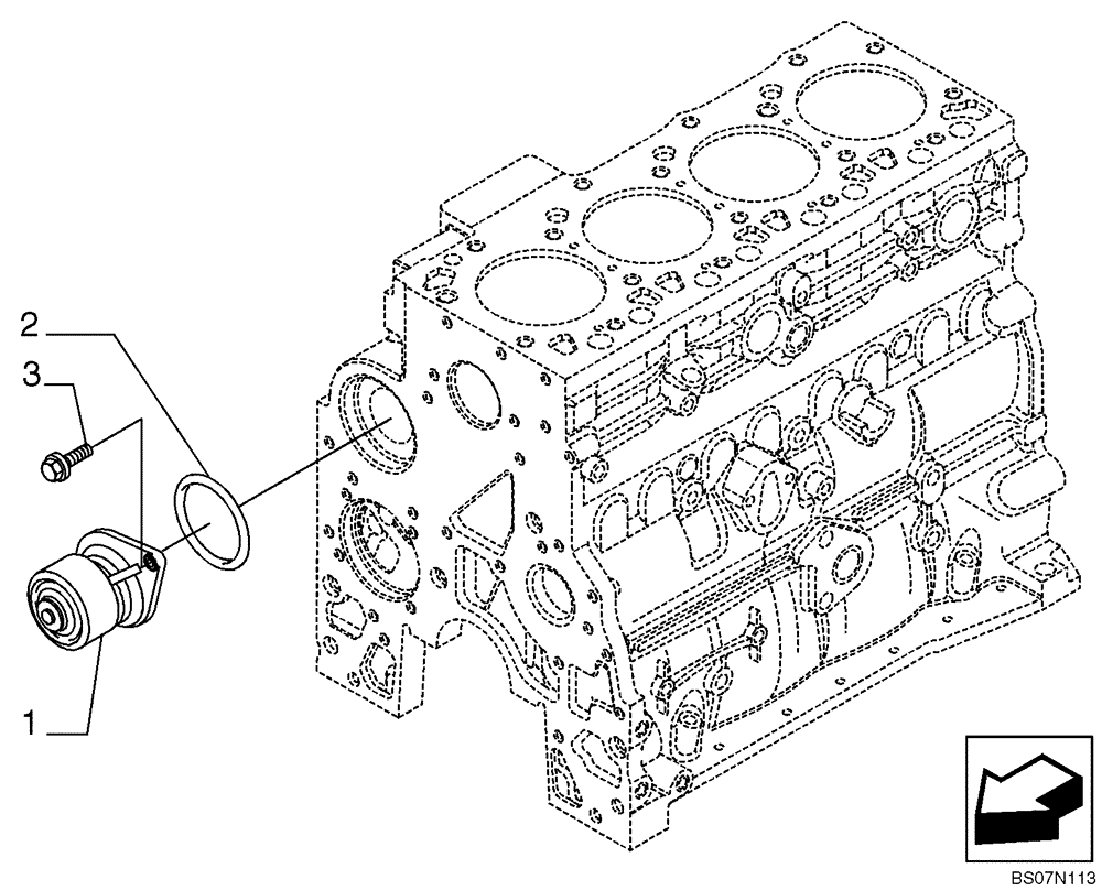 Схема запчастей Case 570MXT - (02-35) - WATER PUMP (02) - ENGINE