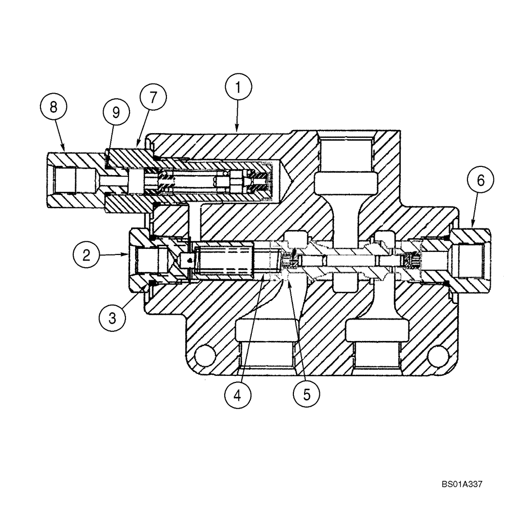 Схема запчастей Case 521D - (05-08) - PRIORITY VALVE - STEERING, AUXILIARY (05) - STEERING