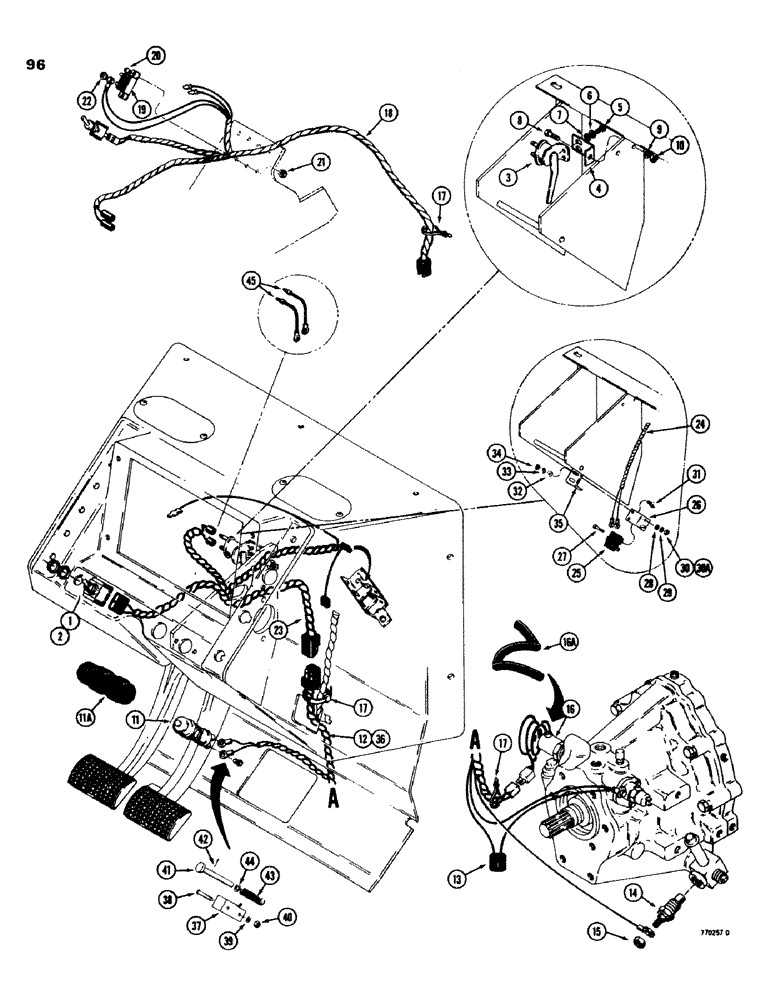 Схема запчастей Case 580C - (096) - POWER SHUTTLE ELECTRICAL SYSTEM (04) - ELECTRICAL SYSTEMS